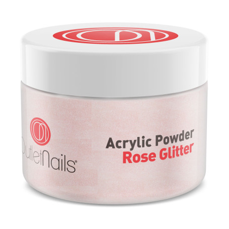 Pó acrílico com glitter rosa 190g