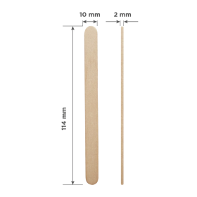 Espátula de madera - Wooden 3 - 114/10 - 100ud - Herramientas y Acc...