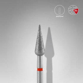 Broca de diamante Punta Pera - Roja 4mm/12mm