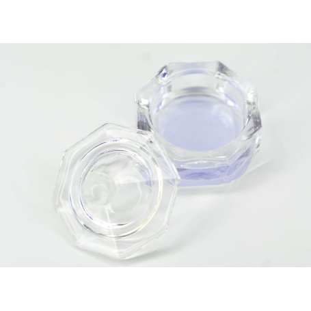 Dappen de cristal - con tapa Flor