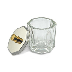 Dappen de cristal - con tapa metalica