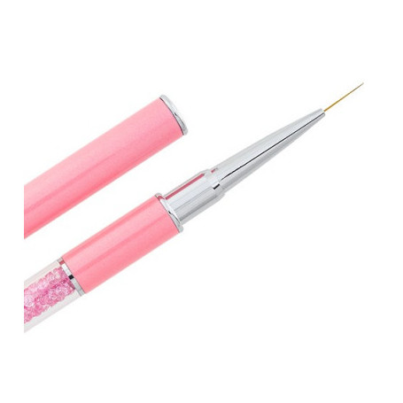 Pincel Nail Art Striper - Talla M - Rosa Diamante