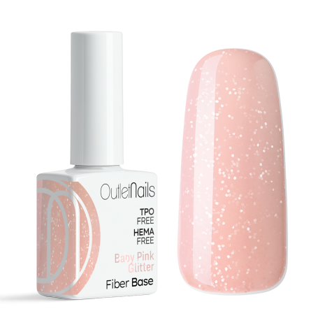 Fiber Base Baby Pink Glitter - 15ml