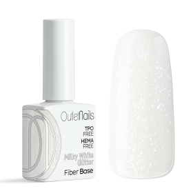 Fiber Base Milky White Glitter