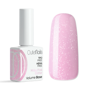 Volume Base Milky Pink Glitter