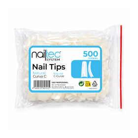 Nail Tips Natural Curva C Bolsa 500 uds