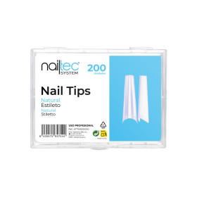 Nail Tips Natural Estileto 200 uds