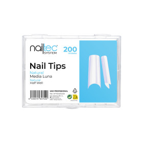 Nail Tips Natural Media Luna 200 uds