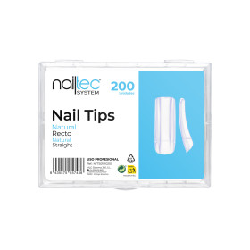 Nail Tips Natural Recto 200 uds